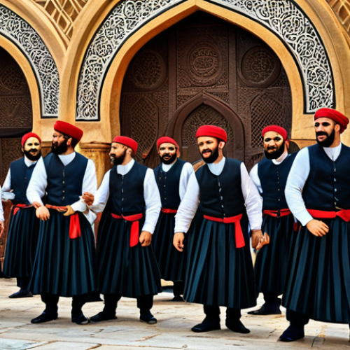 Image Prompt 1: The Vibrant Zeffe and Dabke Celebration**