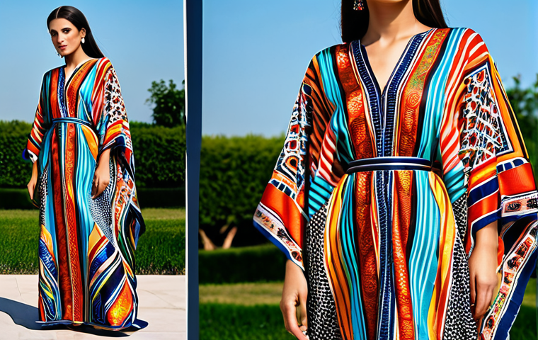 시리아 전통 의상 카프탄 - "A woman wearing a traditional Syrian Kaftan, fully clothed, with intricate embroidery, standing in ... 시리아 전통 의상 카프탄 - "A woman wearing a traditional Syrian Kaftan, fully clothed, with intricate embroidery, standing in ...